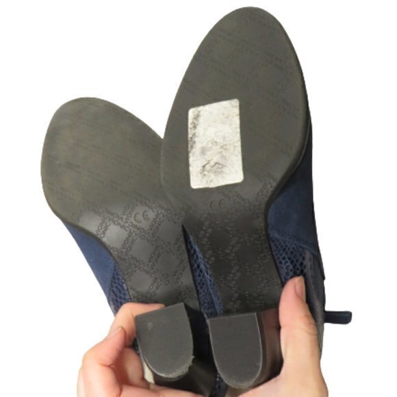 Vionic 322 Anne Blue Suede Ankle‎ Boots - Picture 3 of 8